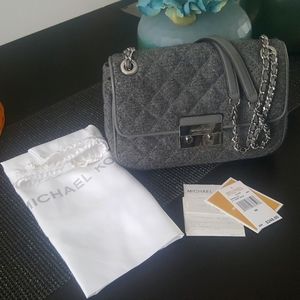 Michael Kors Sloan Grey Quilted Felt Bag
